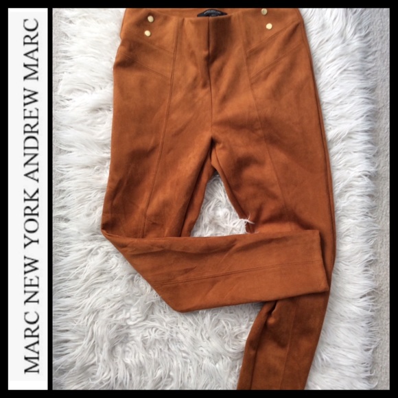 NWOT Andrew Marc Faux Suede Legging - Picture 2 of 7